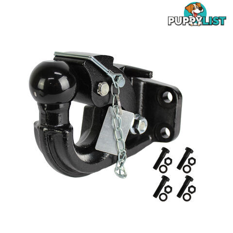 PINTLE HOOK WITH 50MM TOWBALL LOW WEAR 8T RATED PHLW8T