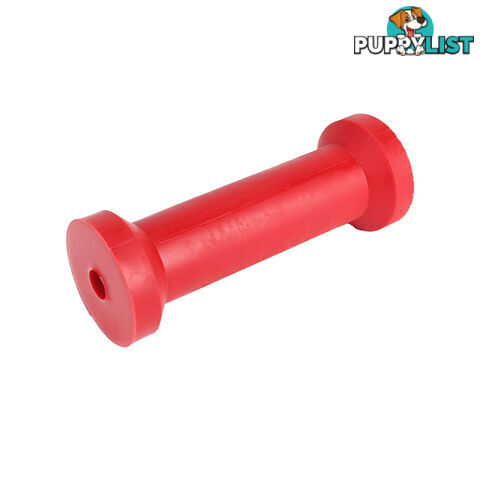 POLY SOFT ROLLER 8&#8243; KEEL ROLLER 21MM BORE RED BRPS312