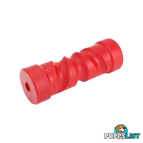 POLY SOFT ROLLER 8&#8243; SELF CENTERING ROLLER 21MM BORE RED BRPS324