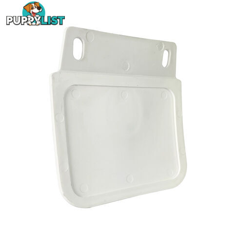 PLAIN PVC WHITE MUD FLAP LARGE &#8211; 220MM X 180MM MFWL