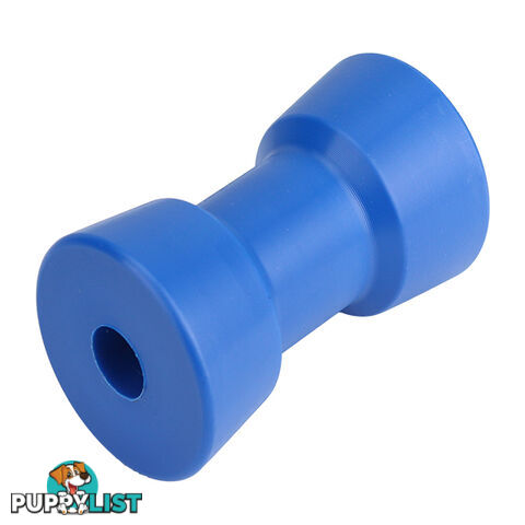 NYLON ROLLER KEEL ROLLER 4&#8243; 17MM BORE BLUE BRN104