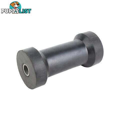 RUBBER ROLLER KEEL ROLLER 6&#8243; 20MM BORE BLACK BRR620