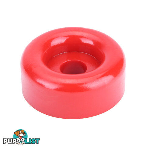 POLY SOFT ROLLER FRONT END CAP 3&#8243; 17MM BORE RED BRPS303