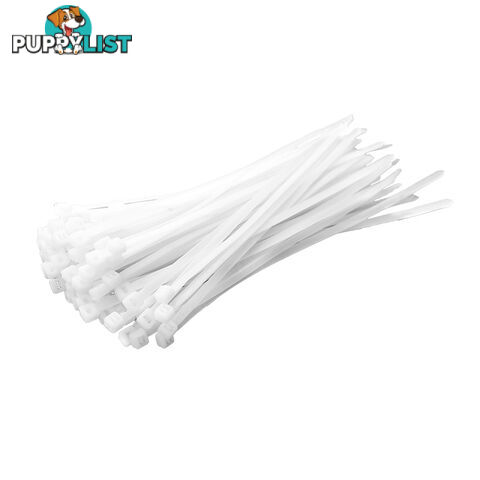 WHITE PLASTIC CABLE TIES PCT