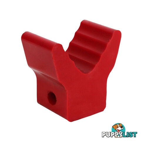 POLY SOFT V BLOCK 2&#8243; 12MM BORE 50MM BASE RED VBPS2