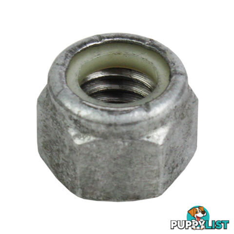 NYLOC NUT 1/2&#8243; GALVANISED BSW NN1/2G