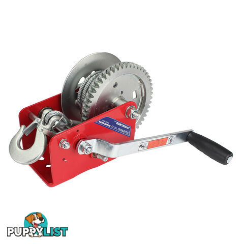 HAND WINCH 1800LBS (817KG) TWO SPEED 10M CABLE HBW1800C