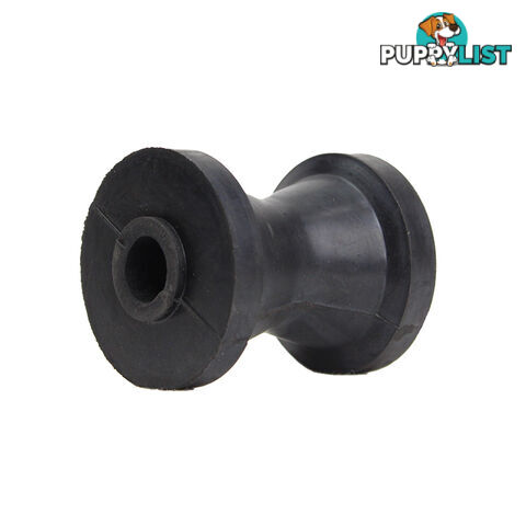 RUBBER ROLLER BOW ROLLER 3&#8243; 17MM BORE BLACK BRR204