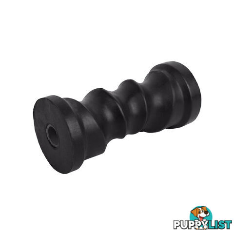 RUBBER ROLLER SELF CENTERING BLACK ROLLER 6&#8243; 17MM BORE BRR217