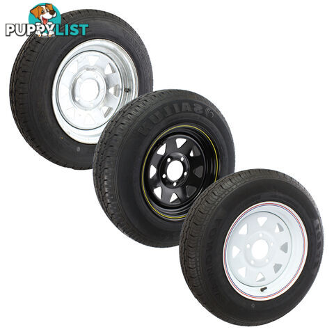 TRAILER 14&#8243; WHEELS RIM AND TYRE FITTED WRT14