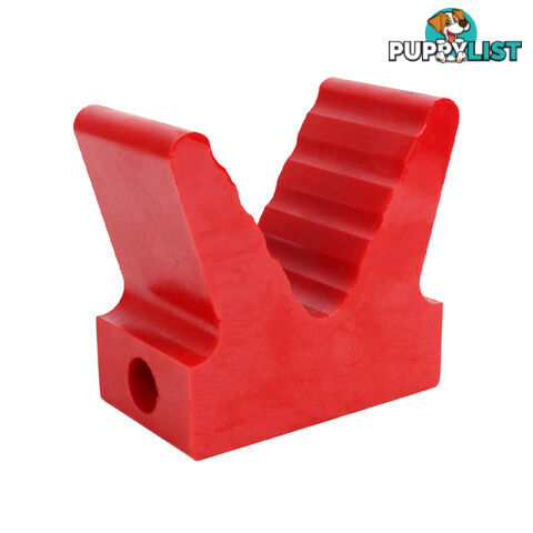 POLY SOFT V BLOCK 5&#8243; 20MM BORE 110MM BASE RED VBPS5