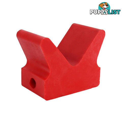 POLY SOFT V BLOCK 4&#8243; 14MM BORE 90MM BASE RED VBPS4