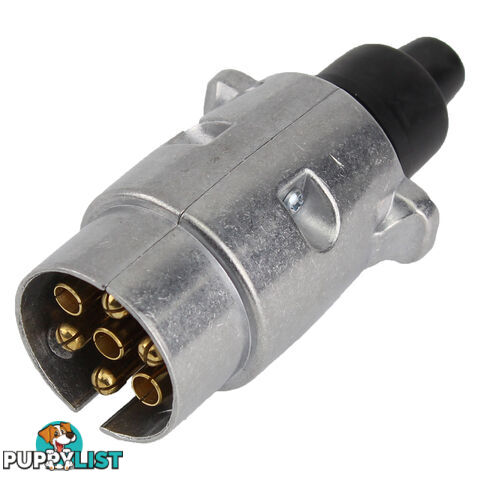 7 PIN MALE ROUND PLUG ALUMINIUM P7PRA