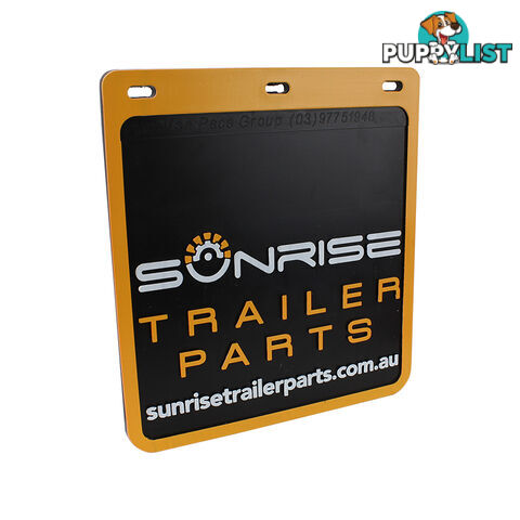 SUNRISE UNIVERSAL ORANGE MUDFLAP FOR TRAILERS, CARAVANS MFSO