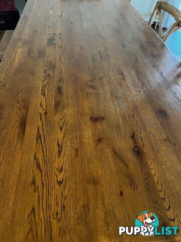 Solid Oak Dinning Set and Hand Crafted in NZ Hall Entrance Mirror