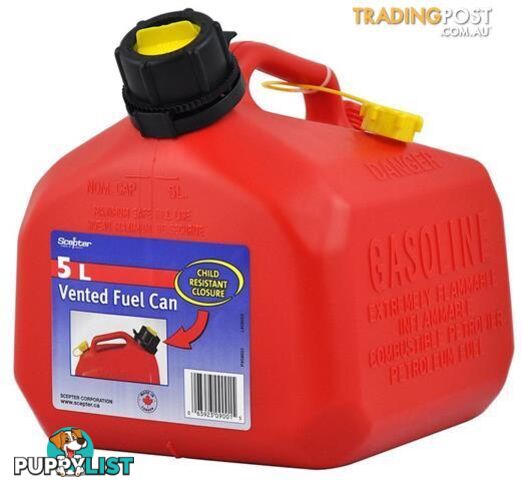 5L JERRY CAN, VENTED FUEL/GAS CAN