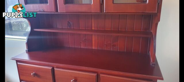 🔥 LIKE NEW - Mahogany hardwood hutch cabinet