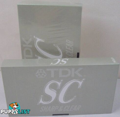 2 x Blank Brand New TDK SC VHS Media Tapes - 180min - PAL / SECAM