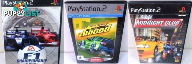 PS2 Games - F1 Championship, Juiced , Midnight Club Street Racing