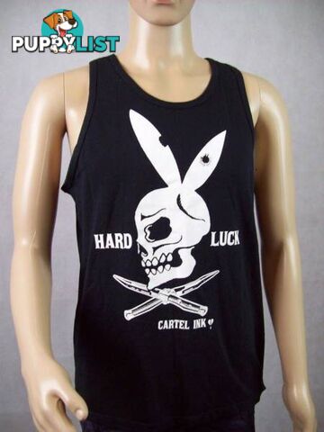 Men's Cartel Ink Tank Top - Picture On Front - Black&White Size M