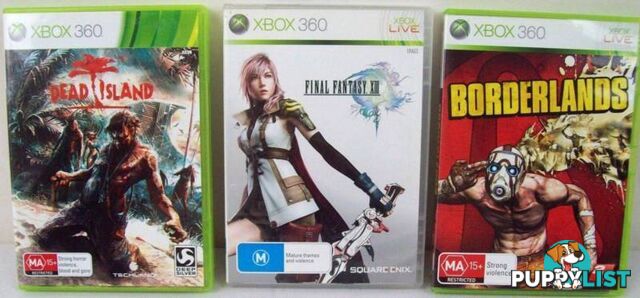 Xbox 360 Games Bundle Final Fantasy 13, Dead Island, Borderlands