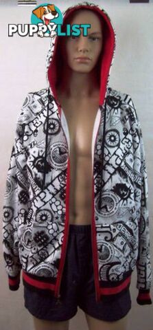 Graphic Printed Genuine Jet Pilot Zip Up Hoodie Jacket Mens Large