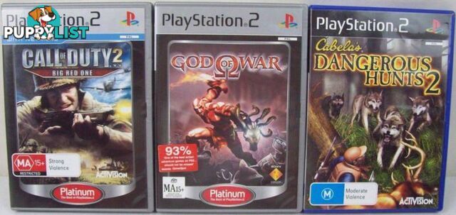 Playstation 2 - Call Of Duty 2 + God Of War + Dangerous Hunts 2