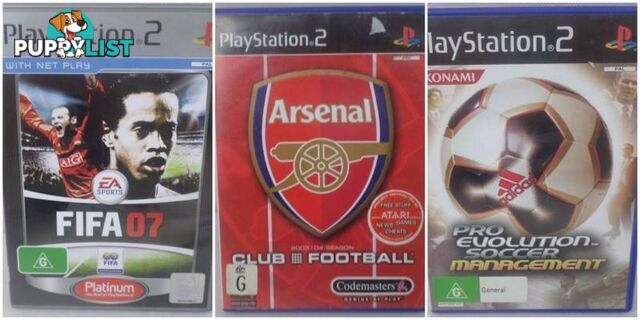 PS2 Games Bundle - Pro Evo Soccer Management, Arsenal Club Footba