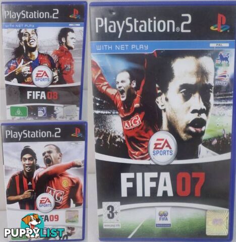 Playstation 2 PS2 Game - FIFA 08, FIFA 07 and FIFA 09 - PAL