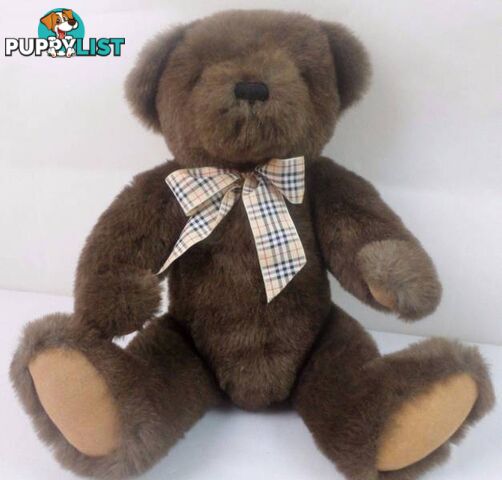 Playful Plush Large Teddy Bear - Brown with Ribbon Tie