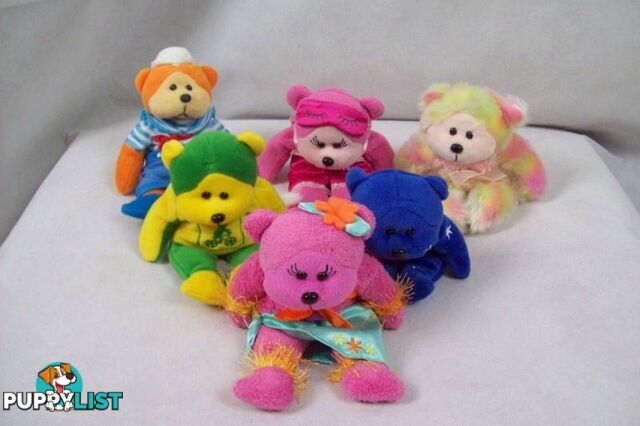 Beanie Kid Beanbag Toys - Mixed Theme - Lot of 6 Soft Plushes