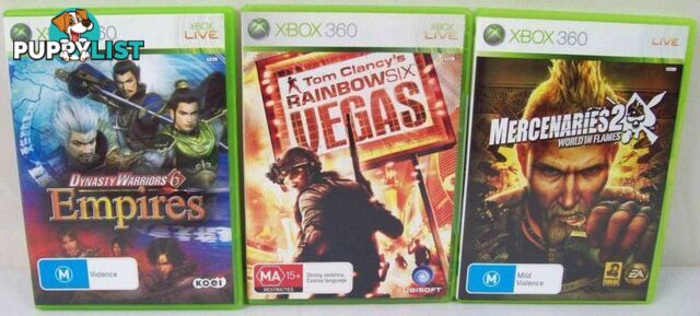 Xbox 360 Rainbow Six Vegas, Dynasty Warriors 6, Mercenaries2