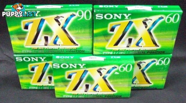 Brand New Set of 5 Sony ZX Audio Tapes ( 120 uS )