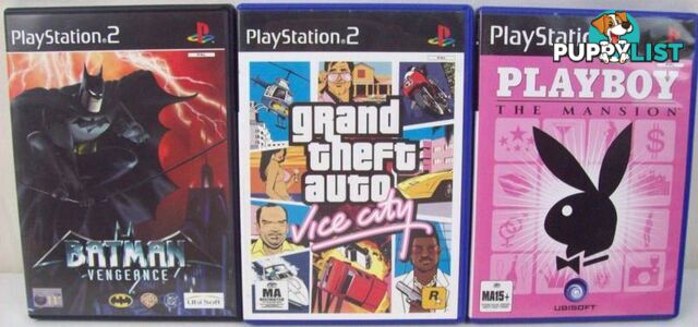 Playstation 2 PS2 Game Pack Playboy + Grand Theft Auto + Batman