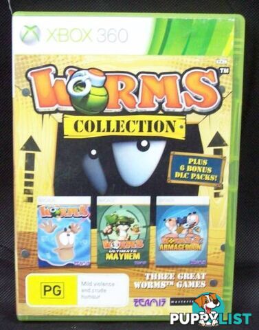 Extremely Rare Xbox 360 Game - Worms Collection (PAL)