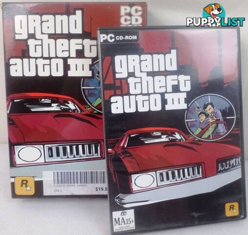 Complete Grand Theft Auto GTA 3 - 1 Disc + Manual + Map - PC CD