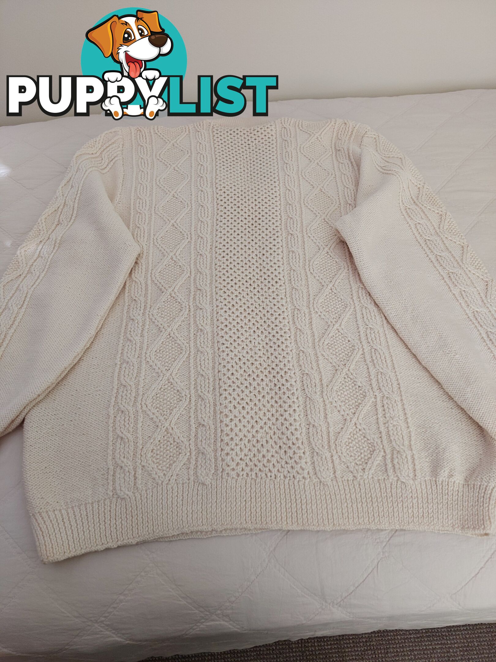 QUALITY HAND KNITTED BIG MEN'S WOOLLEN PATTERNED JUMPER – $80 CASH COLLECT IN MAROUBRA