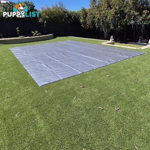 7M by 5.2M Tarp PLUS 10 Poles PLUS Pegs PLUS Centre Ridge and Ropes