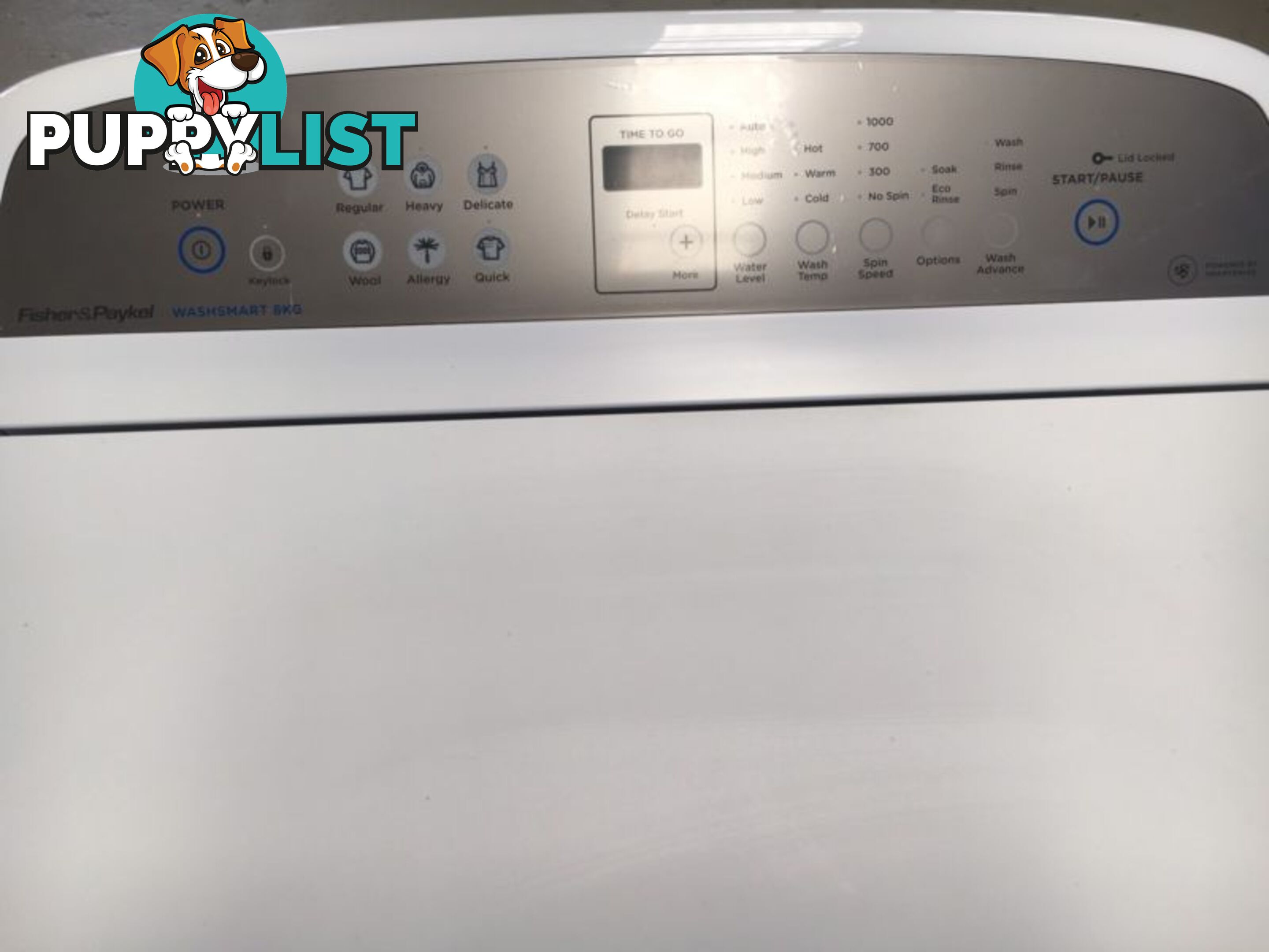 Nearly new 8.0kg Fisher&Paykel washing machine DELIVERY WARRANTY