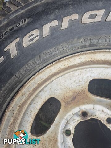 80 series genuine rim and tyre.