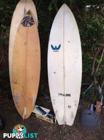 2 surf boards some dings fair condition