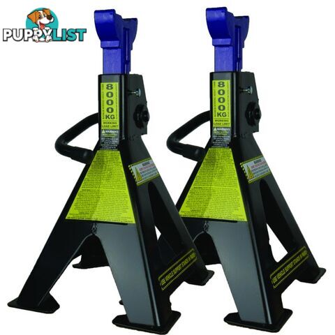 8000 KG RATCHET STYLE VECHICLE SUPPORT STANDS (1 PAIR) ; MIN HEIGHT: 470mm, MAX HEIGHT: 730mm