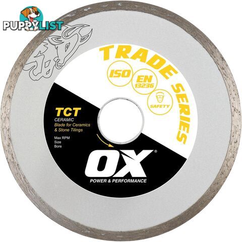 OX TCT 7; CONT. RIM DIAMOND BLADE ; CERAMICS & STONE TILING