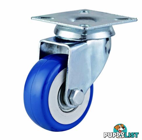 2; Light Duty Blue PVC Swivel Caster Wheels