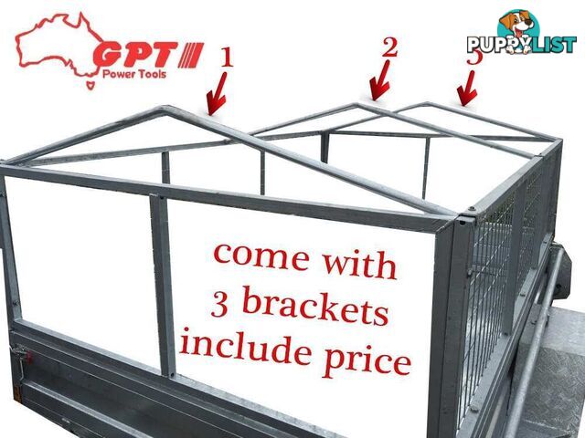 NEW GPT CAGED 6X4 900MM TRAILER COVER, GREEN/GREY WOVEN CANVAS