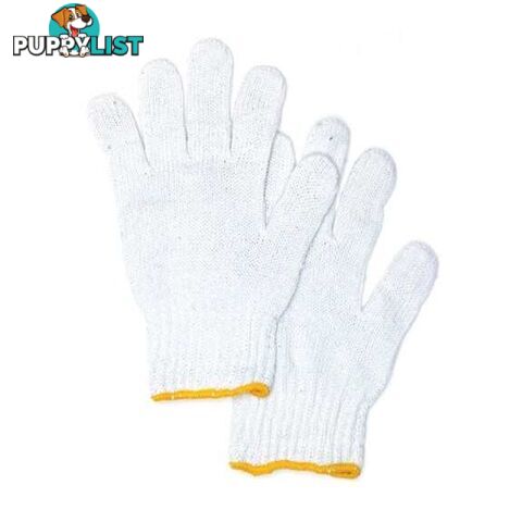 KNITTED POLY/COTTON GLOVES (12)