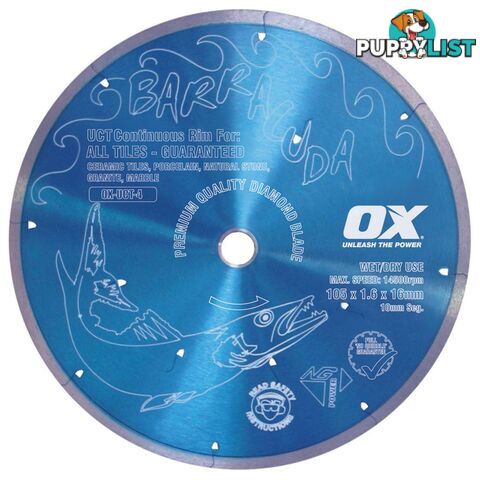 OX ULTIMATE UCT 4; CONT. RIM DIAMOND BLADE ; CERAMICS