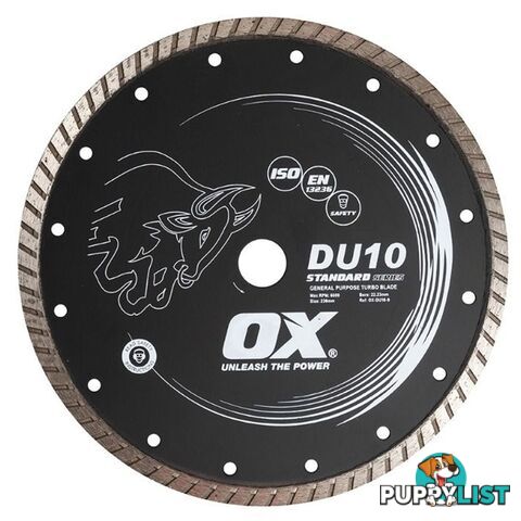 OX 9; (230mm) TURBO GEN. PURPOSE DIAMOND BLADE