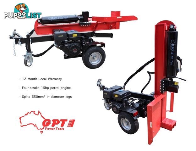 LOG SPLITTER  HYDRAULIC PETROL ,45 .ton  ,13HP ELECTRIC START (With Battery )WOOD CUTTER 45T,- 55T, up to 67 ton  15hp