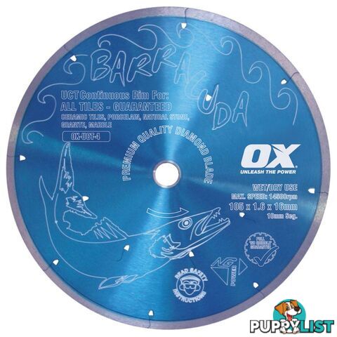 OX ULTIMATE UCT 7; CONT. RIM DIAMOND BLADE ; CERAMICS